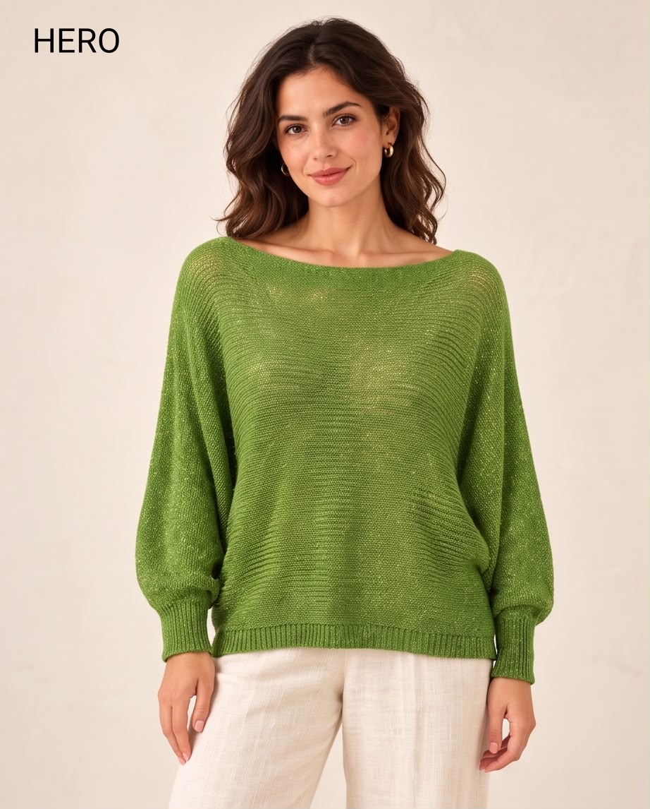 Pull Maille Lumière Vert