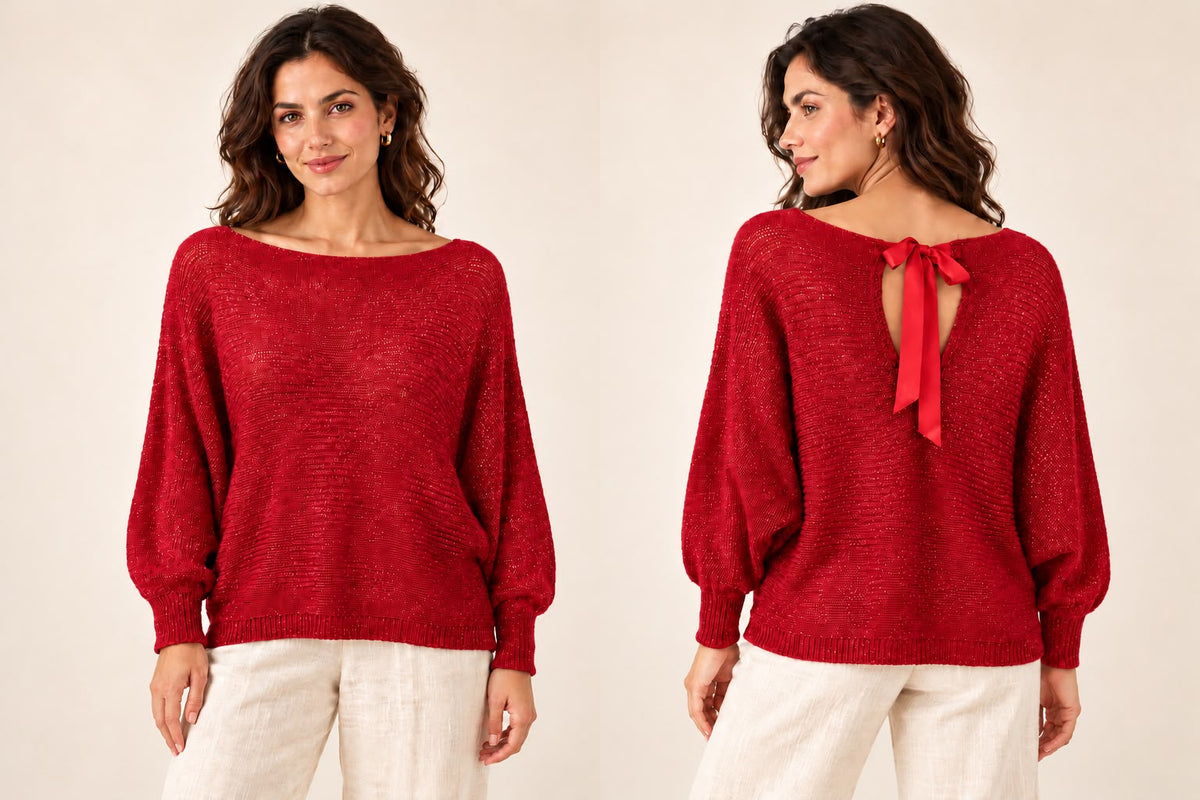 Pull Maille Lumière Rouge