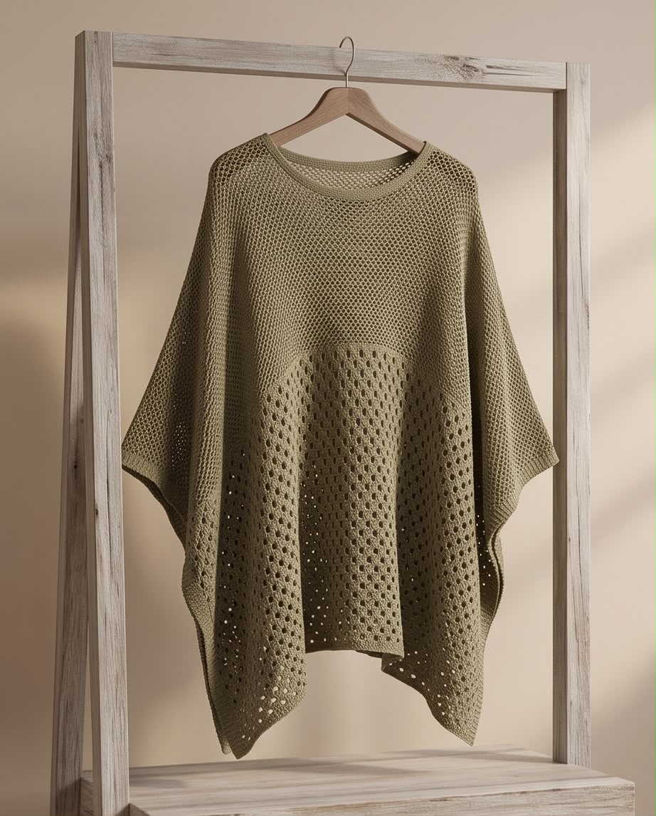 Poncho Alchimie Kaki
