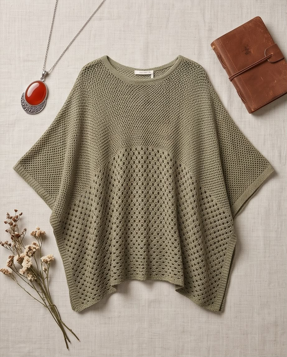 Poncho Alchimie Kaki