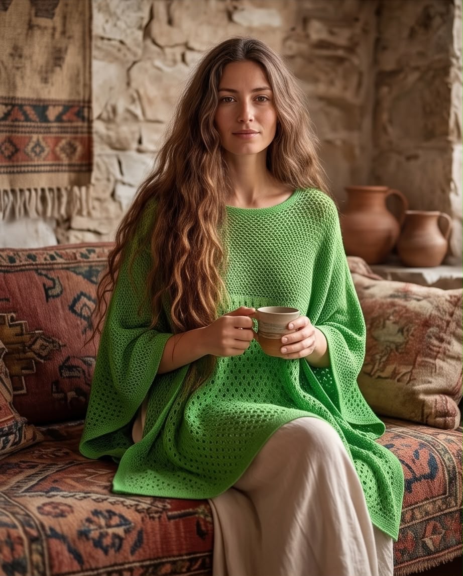 Poncho Alchimie verte