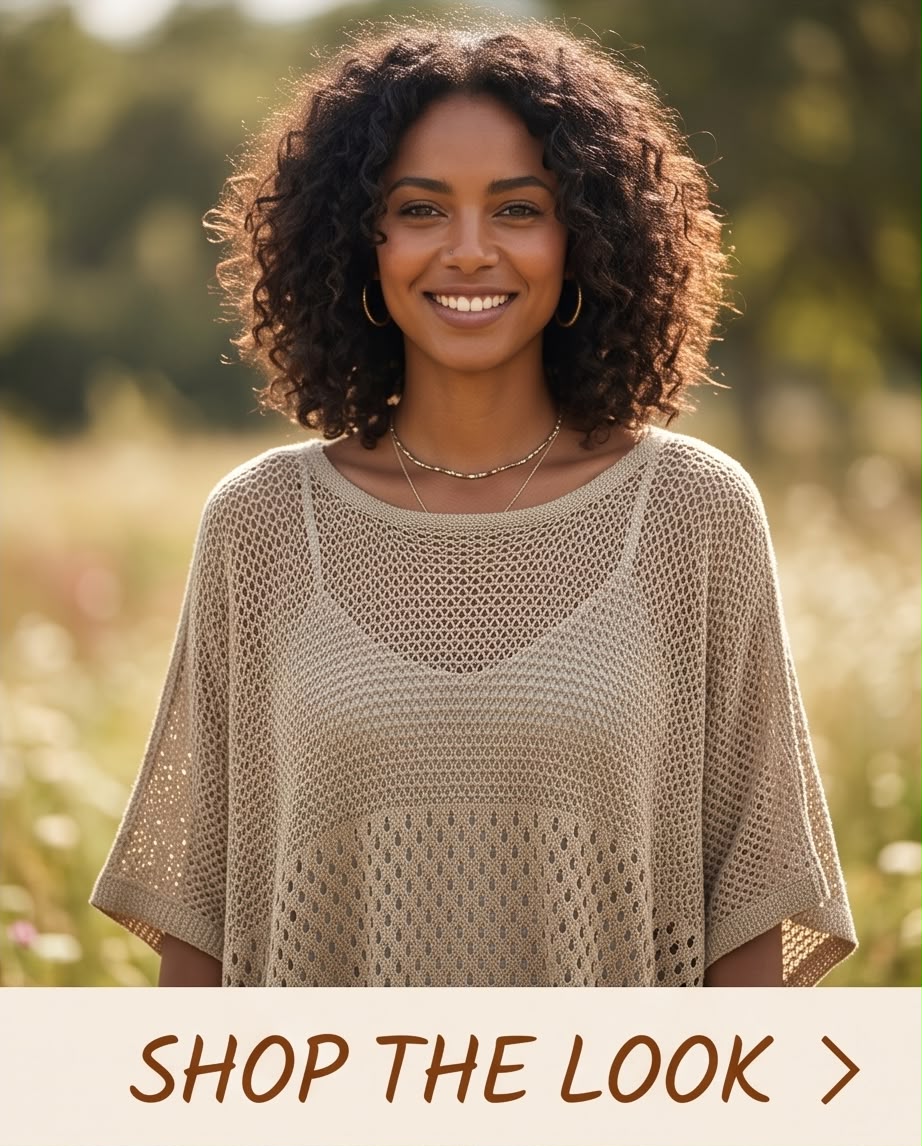 Poncho Alchimie beige