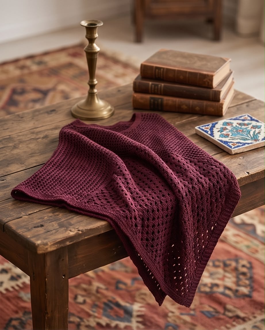 Poncho Alchimie bordeaux