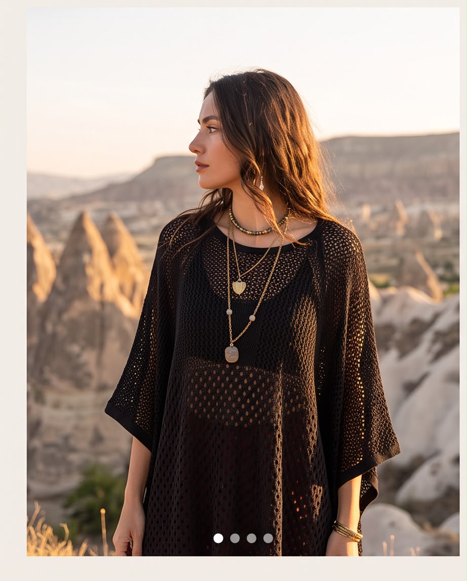 Poncho Alchimie noir