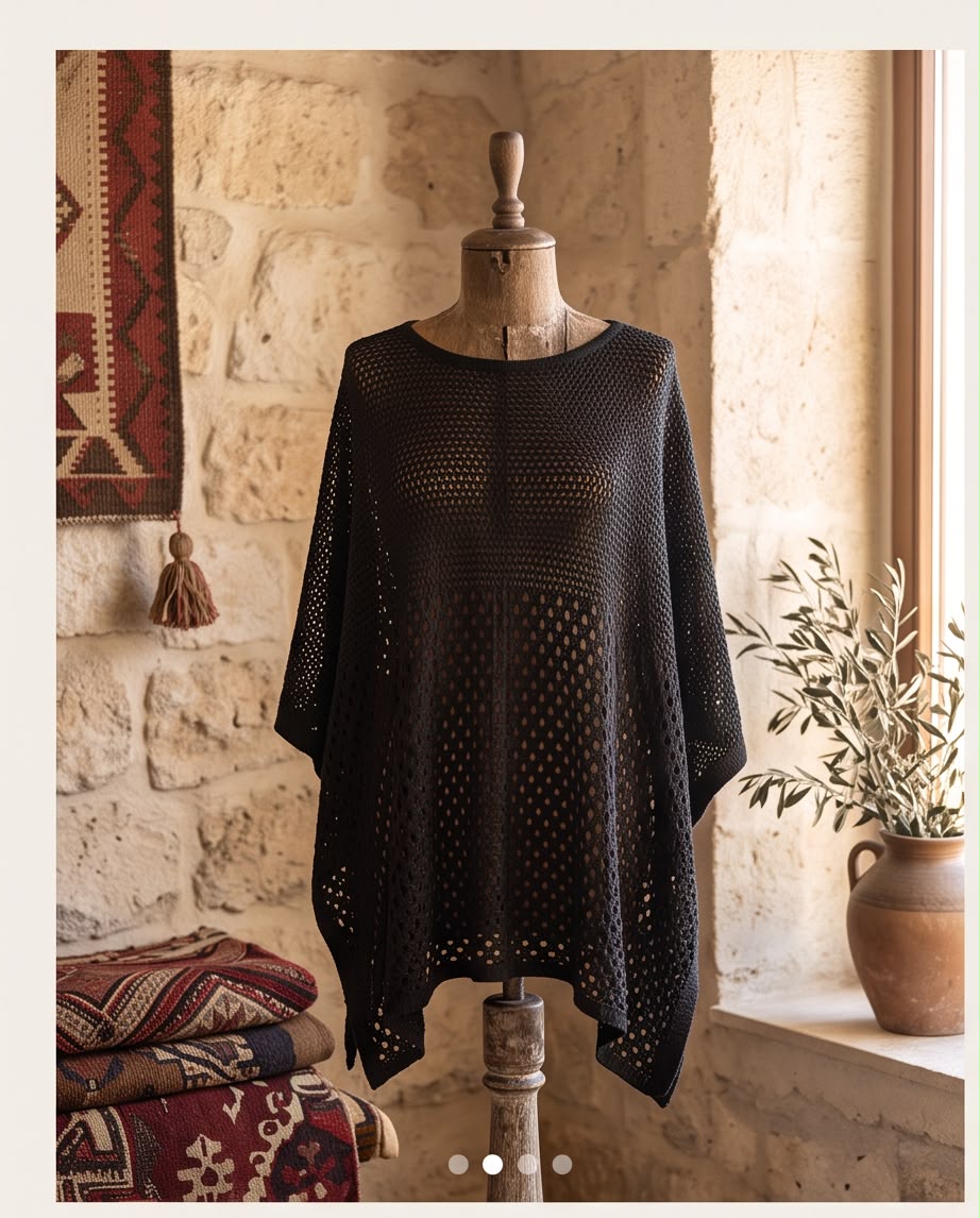 Poncho Alchimie noir