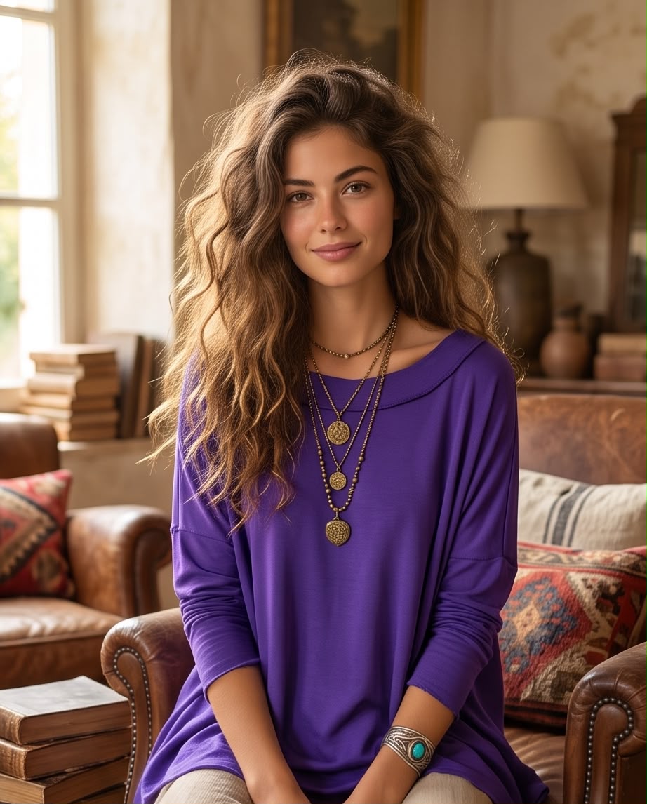 Blouse Audacieuse Mauve