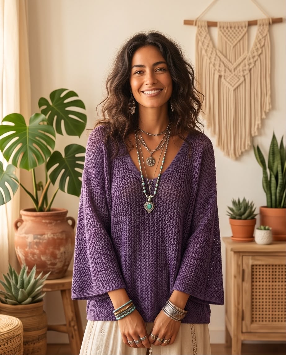 Pull Gratitude mauve