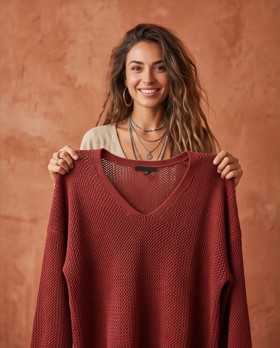 Pull Gratitude bordeaux