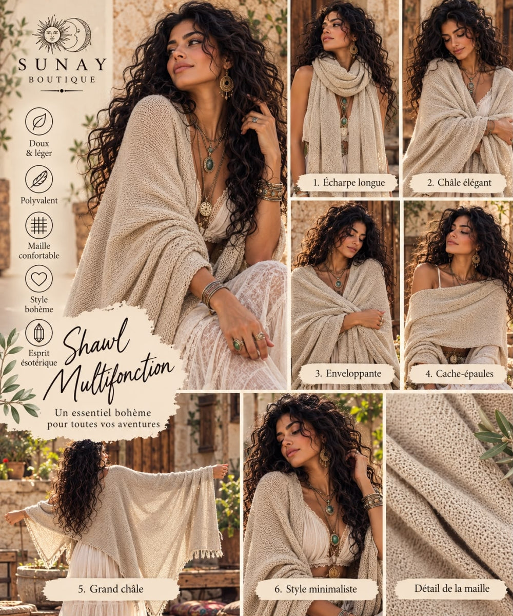 Tricot chale Beige