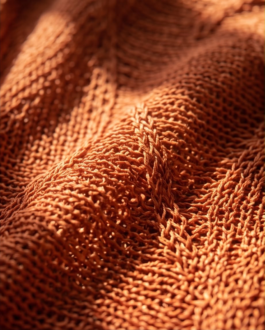 Pull rayonnant tricot Orange