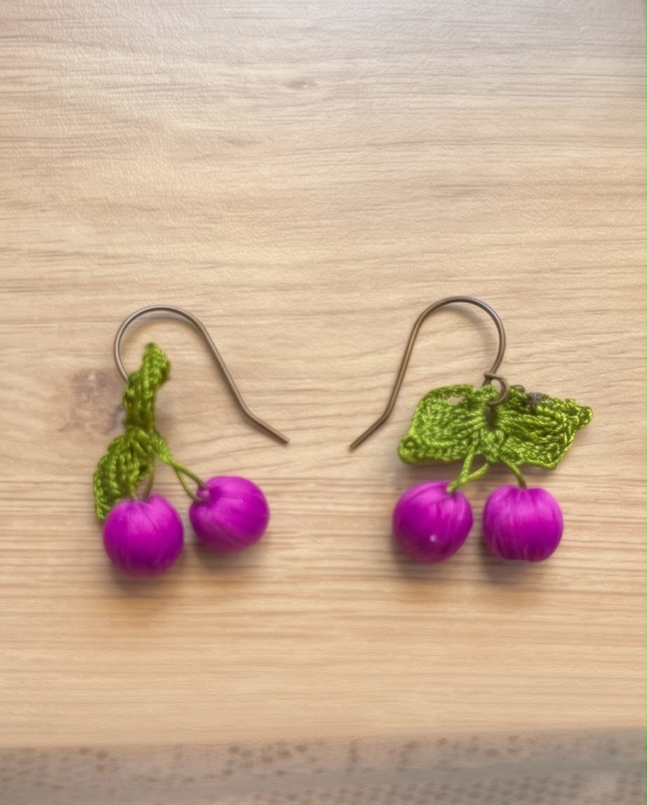 Boucle d'oreille Cerisier