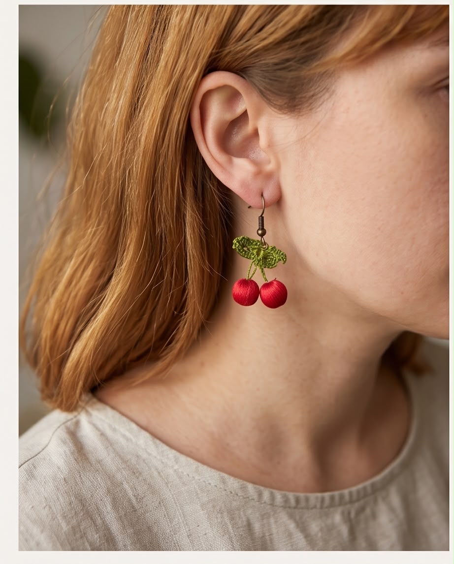 Boucle d'oreille Cerisier