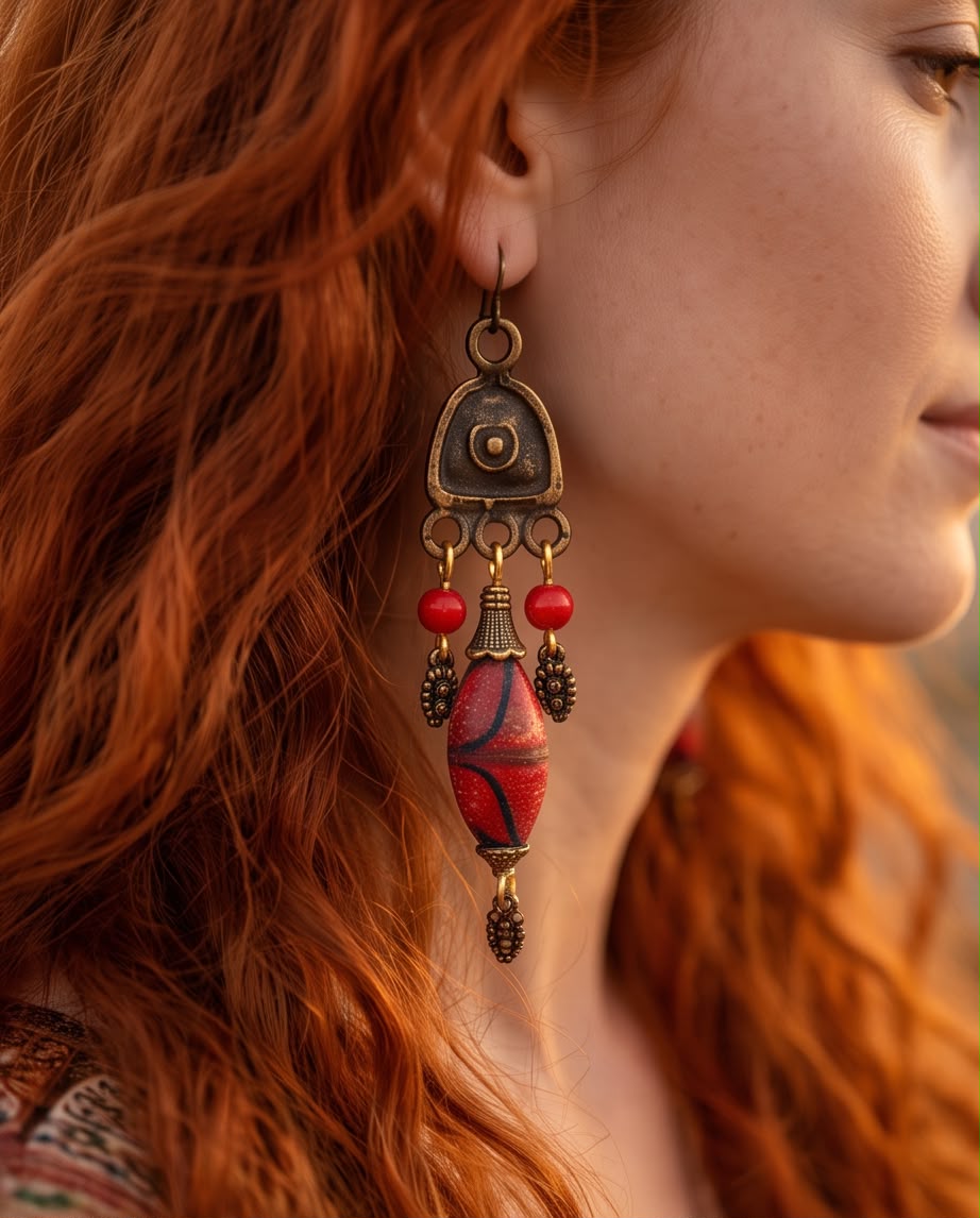 Boucle d'oreille L’Âme Tribale