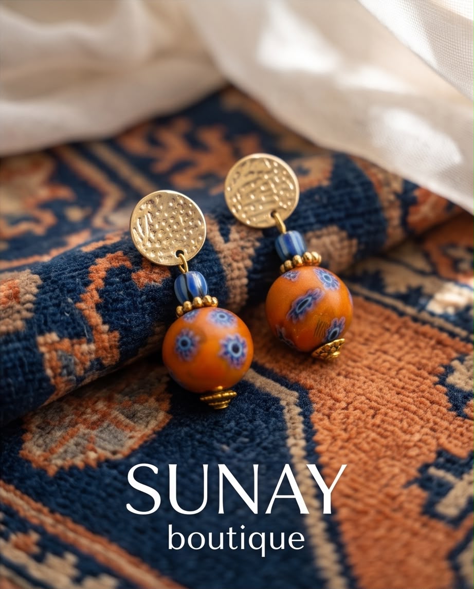Boucle d'oreille Les Fleurs de Safran