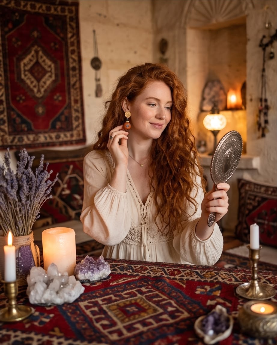 Boucle d'oreille Les Fleurs de Safran