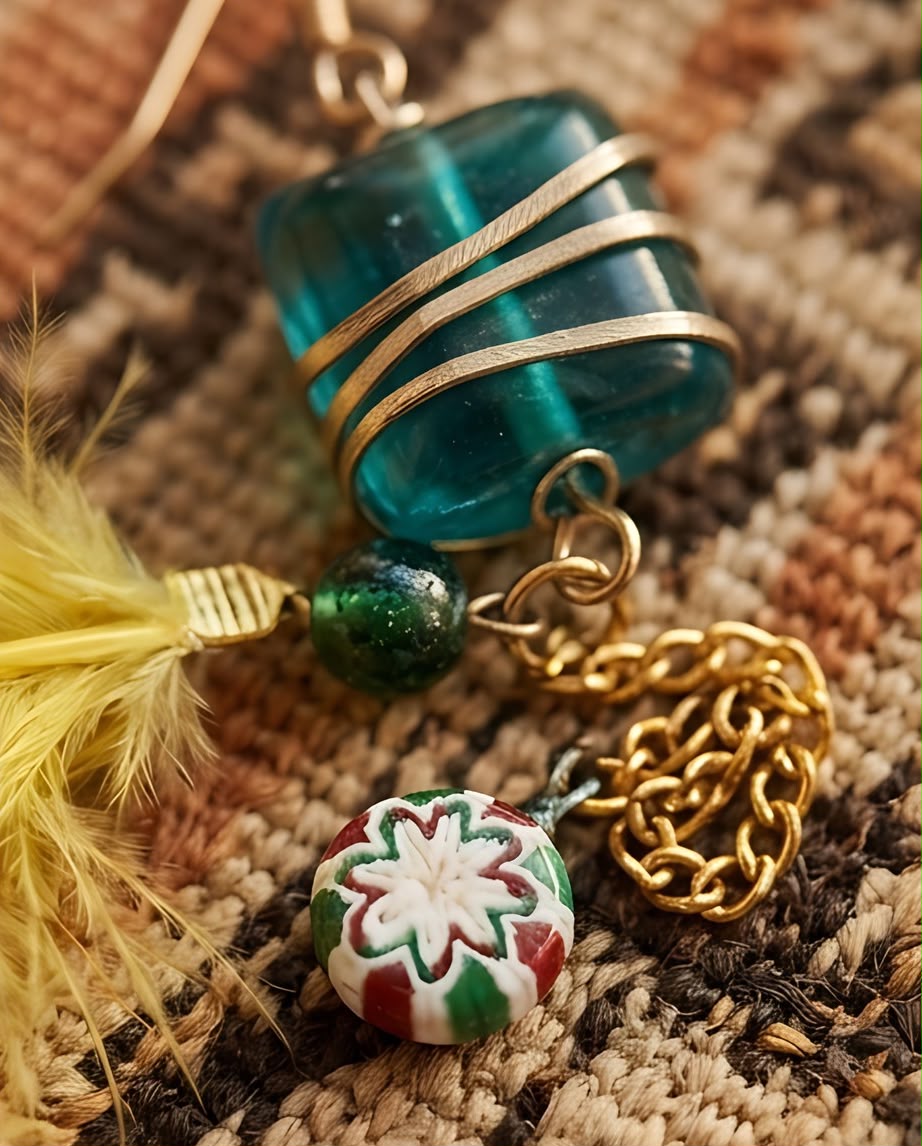 Boucle d'oreille La Plume du Soleil