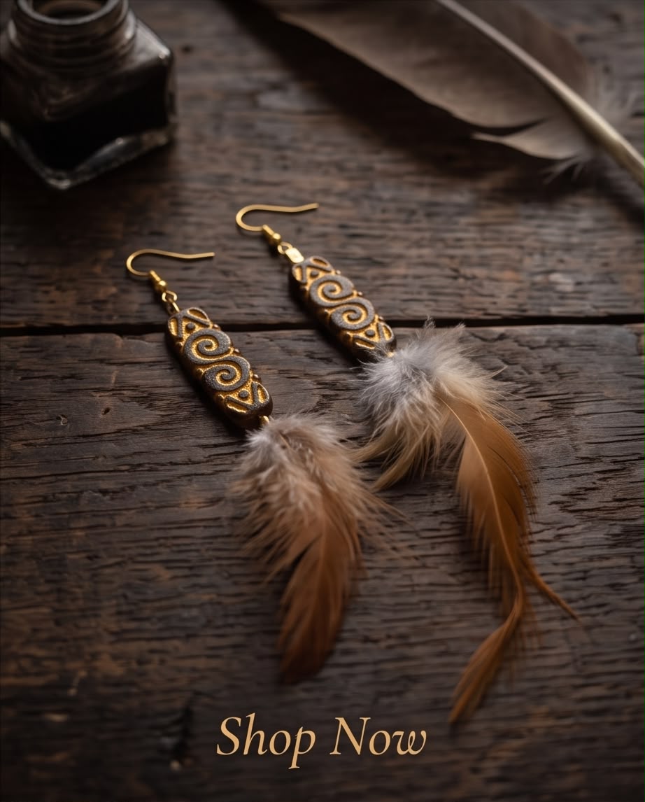 Boucle d'oreille Les Plumes du Destin