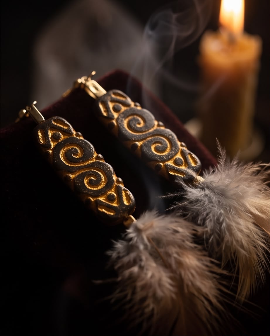 Boucle d'oreille Les Plumes du Destin