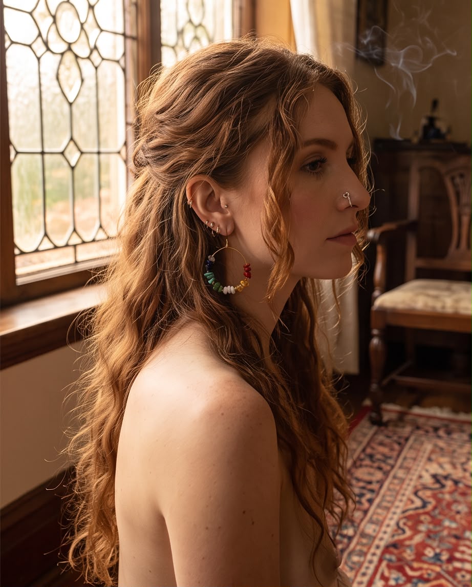 Boucle d'oreille Les Sept Merveilles