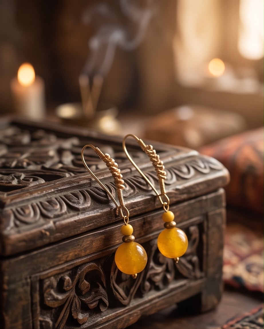 Boucle d'oreille La Gardienne Solaire