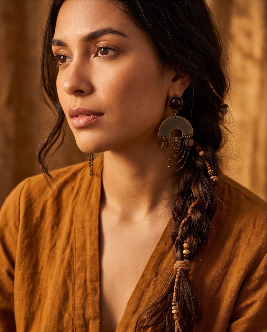 Boucle d'oreille La Gardienne des Lunes
