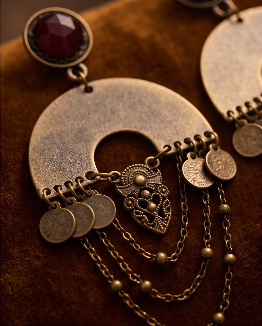 Boucle d'oreille La Gardienne des Lunes