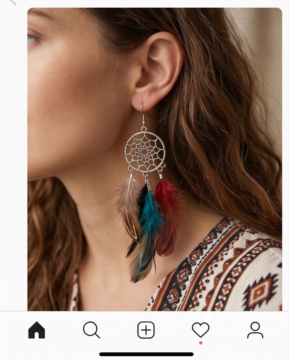 Boucle d'oreille La Plume de l’Éveil