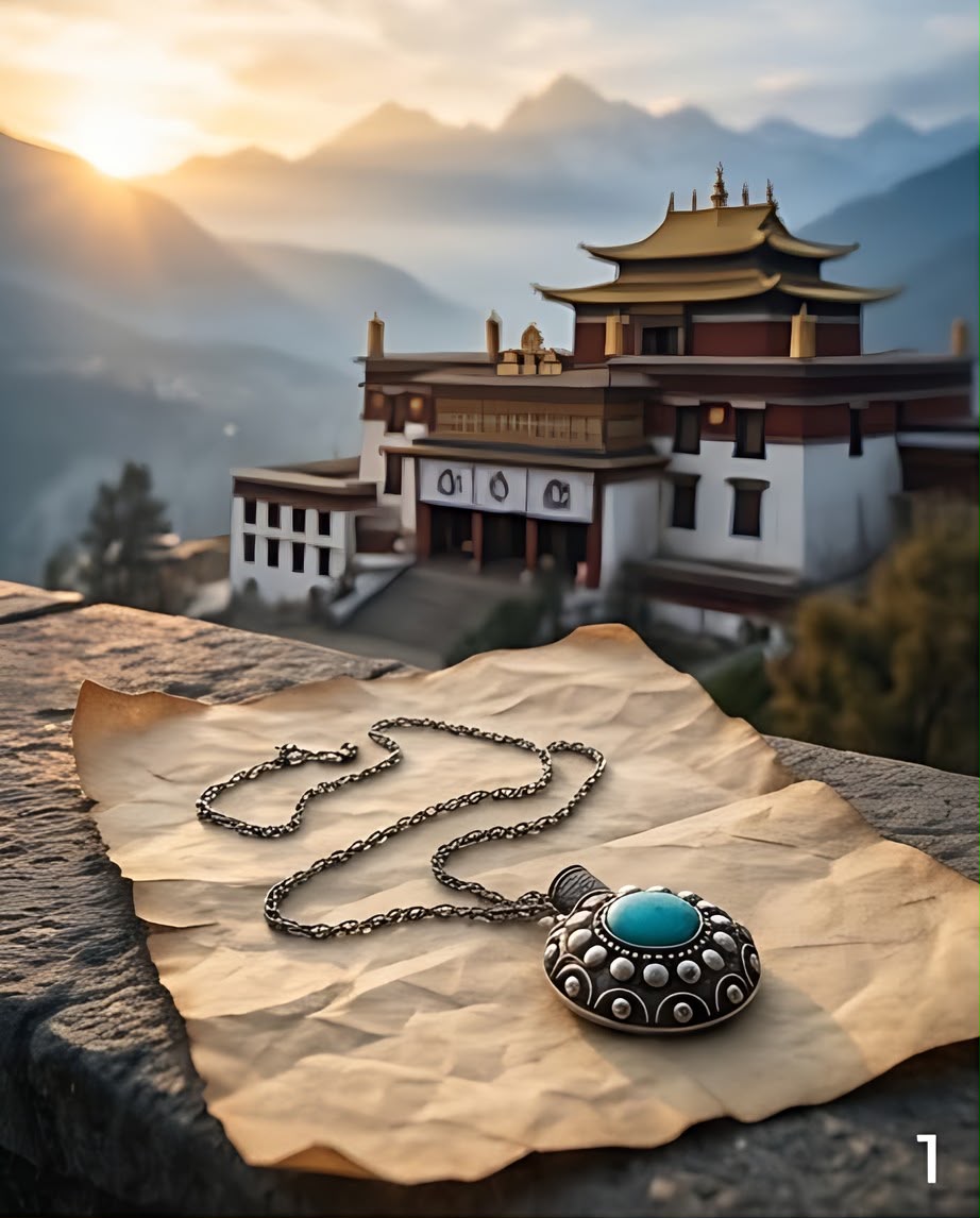 Collier La Gourde Protecteur turquoise