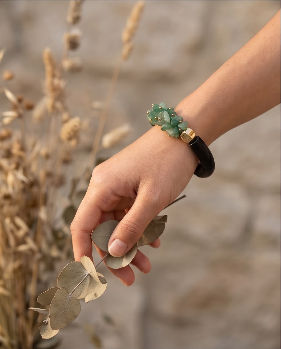 BRACELET Le Jardin Aventurine verte
